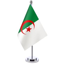 Accessories 14x21cm Office Desk Flag Of Algeria Banner The Algerian Closet Cabinet Display Flag Set