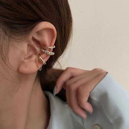 Ear Cuff Ear Cuff 1 stainless steel snake shaped ear clip unperforated punk unperforated clip womens fashion punk Jewellery earrings cuffs Y240326