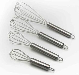 Stainless Steel Balloon Wire Whisk Tools Blending Whisking Beating Stirring Egg Beater Durable 4 Sizes 6inch8inch10inch12in5035899