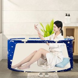 Bathtubs Thickened PVC 1.2m Household Portable Foldable Bathtub for Adults Children Storing Whole Body Keep Warm Not Occupying Space