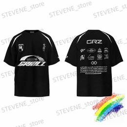 Men's T-Shirts New GRAILZ Black White T Shirt Men Women Strtwear Top Ts T-Shirt T240325