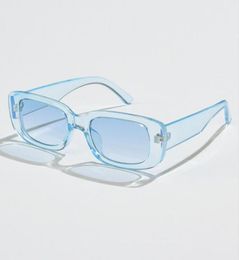 Classic Vintage Rectangle Sunglasses Women Brand Design Clear Blue Pink Green Lens Sun Glasses Female Eyewear UV4003737110