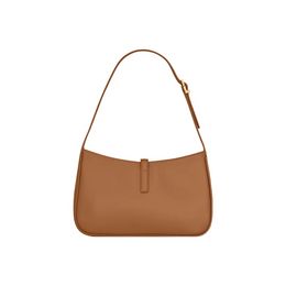 Hobo le 5 a 7 Shiny Leather Smooth Embossed Black Vegetable-Tanned Shoulder Bags Women Brown Gold Metallic Storm White Red Blue Green Letter Handbag