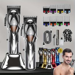 Upgrade Your Grooming Routine with This Professional Men's Hair Clipper Set - 10000RPM Microchipped Magnetic Motor & Charging Base