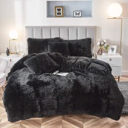 sets Dropshipping Luxury Ultra Soft Warm Fluffy Bed Set ,Plush Shaggy bedding Duvet Cover Household Bedroom Supplies