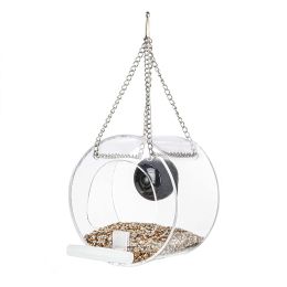 Nests Bird Feeder With Camera Weather Proof Transparent Outdoor Bird House Clever Bird Feeder Hanging Birdhouse For Outside Garden