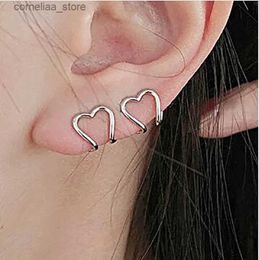 Ear Cuff Ear Cuff 1 piece of silver heartshaped earrings clip style earrings suitable for womens earrings simple ear sleeves no perforations exquisite Jewellery girl g