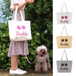 Carriers Custom Dog Bag Cat Handbag Personalised Pet Single Shoulder Bags For Outdoor Travel Portable Dog Snack Bottle Bags Engraved Name