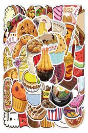 50 PCS Mixed Cute food set Graffiti skateboard Stickers For Car Laptop Fridge Helmet Pad Bicycle Bike Motorcycle PS4 book Guitar P3439627