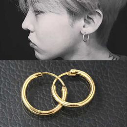 Hoop Huggie Korean Simple Small Ring Earrings Womens Geometric Ring Earrings Hip Hop GD Boys Fashion Party Jewelry Cheap Gifts 240326