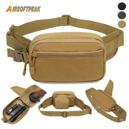 Bags Tactical Waist Bag Gun Holster Military Concealed Carry Fanny Pack Outdoor Chest Assult Pouch Combat Camping Sling Shoulder Bag