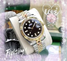 Popular Women's Elegant Fashion Watches Auto Date Automatic Movement Clock Full Stainless Steel Quartz Calendar Luminous 3 Pointer Design Set Auger Cool Watch Gifts