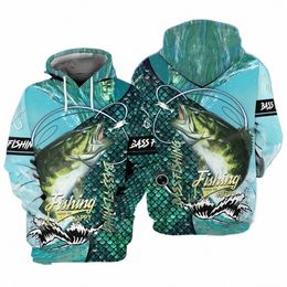 bass Fishing 3D Printed Men's Fi Hoodies Autumn Unisex Casual Hooded Pullover Gift For Fishing Lover e2Ie#