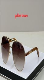 luxury designer sunglasses for men women Sunglasses mens man Vintage fashion Attitude Shaded Pilot Gold Brown shaped cat eye uv4006022107