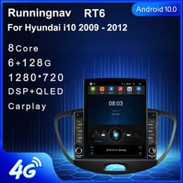 9.7" New Android For Hyundai i10 2009-2012 Tesla Type Car DVD Radio Multimedia Video Player Navigation GPS RDS No Dvd CarPlay & Android Auto Steering Wheel Control