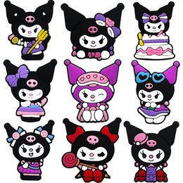 girls kuromi charms Anime charms wholesale childhood memories funny gift cartoon charms shoe accessories pvc decoration buckle soft rubber clog charms