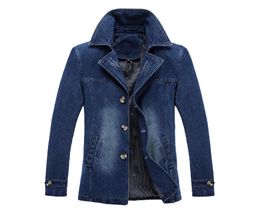 mens jeans jacket windbreaker denim coat slim fit blazers outerwear overcoat fashion tops plus size clothes m5xl black blue3719390