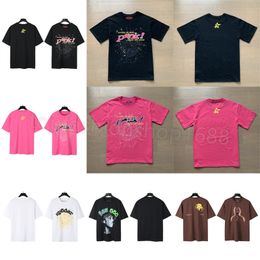 Designer Men T Shirt Pink Young Thug Sp5der 555555 mans Women Quality Foaming Printing Spider Web Pattern Tshirt Fashion Y2K Top Tees 2UG9