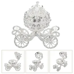 Jewellery Pouches Wedding Decor Pumpkin Car Decoration Carriage Crafts Shape Ornament Necklace Crystal Adornments Bride