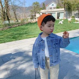 Jackets Boys' Jean Jacket In Spring And Autumn Clothes For Children Denim Casual Top