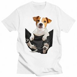 jack Russell Inside Pocket T-Shirt Dog LoversT-Shirt Black Size S-3XL Men Women Unisex Fi Tshirt A2Cg#