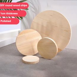 Crafts 10pcs 1cm thick round solid wood sheet sand table building model material DIY handicraft round wood for painting home decoration