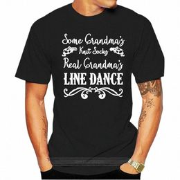 men tshirt Line Dancing Grandma Funny Design Some Grandmas Knit Socks Real Grandmas Line Dance T Shirt women T-Shirt tees top X1Oz#