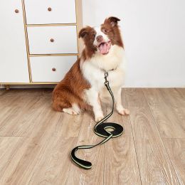 Leashes Non Slip Pet Leash Large Big Dog Long Leash 1.8M 3M 5M 10M 15M Anti Skid Reflective Green Pet Training Traction Rope Leashes