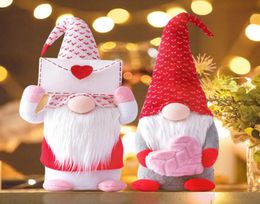 Valentine039s Day Love Heart Envelope Faceless Doll Gnome Plush Doll Holiday Figurines Kid Toy Decorations Lover Gift Home Part6119920