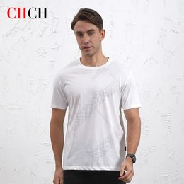 CHCH Fashion Printing T-Shirts Mens T-Shirt Summer Casual Cotton Short Sleeve Luxury Tee Mens Comfort Brand Male Tees 240325