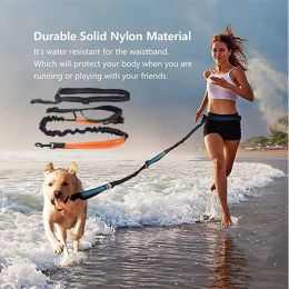 Leashes Adjustable Hand Free Leash for Dog Walking Running Jogging Elastic Dog Leashes Waist Belt Chest Strap Traction Rope Pet Supplies