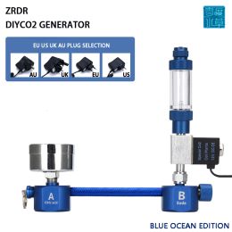 Equipment Aquarium DIY CO2 Generator Bubble Counter Solenoid Valve Diffuser Aluminium Alloy CO2 Generator Kit Fish Tank Aquatic Plant CO2