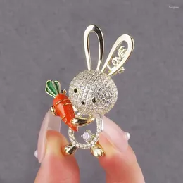 Brooches 2024 For Women Cartoon Animal Crystal Lapel Pins Enamel Fashion Corsage Cardigan Jewellery Brooch Gifts