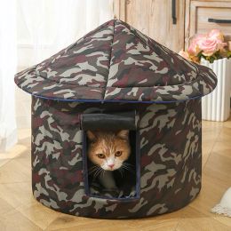 Houses Outdoor Waterproof Cats Dog Houses Foldable Warm Winter Tent Enclosed Teepee Cat Dog Accessories For Small Medium Pet Animal