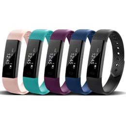 High Quality Smart Wristbands Bracelet Fitness Tracker Bracelet ID 115 Vibrating Alarm Clock Band Watch Sleep Heart Rate Pedometer8750993