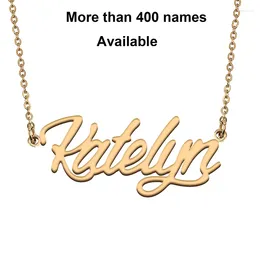 Chains Cursive Initial Letters Name Necklace For Katelyn Birthday Party Christmas Year Graduation Wedding Valentine Day Gift