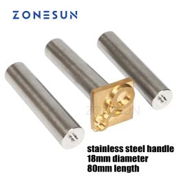 Craft ZONESUN Stainless steel Hammering Handle for Leather Emboss (Cold Press), hammer Handle for Custom Leather Stamp