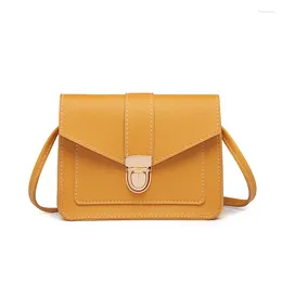 Shoulder Bags Women's One Diagonal Small Square Bag With Lock Lady Double-Layer Mobile Phone Coin Purse All-Match Clothing Accessorie