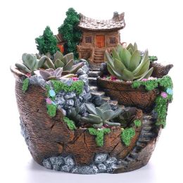 Planters Planter Home Decoration Flowerpot Resin Flower Pot Succulent Plants Holder Flowerpot Garden Decoration Planter