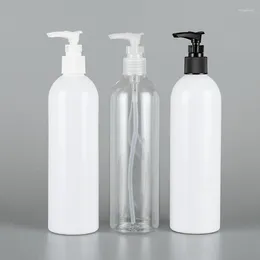 Storage Bottles 15pcs 400ml Empty White Black Clear Plastic Bottle With Lotion Pump Refillable Body Cream Shoer Gel Shampoo Cosmetic