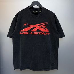 Hellstar T-shirt 2024 Summer New Short sleeved Classic Casual Fashion Trend Skull Rose Print High Quality Double Yarn Pure Cotton Casual T-shirt Men's Women's Shirts 903
