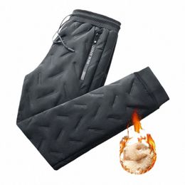 2023 Winter Warm Lambswool Thicken Men Sweatpants Windproof Warm-Kee Pants Homme Cheap Clothing Joggers Fleece-Lined Trouser K78d#