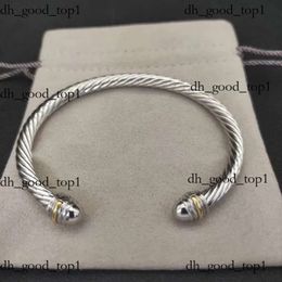 Luxury Bracelet Cable Bracelets DY Pulsera Designer Jewellery Women Men Silver Gold Pearl Head X Shaped Cuff Bracelet David Y Jewelrys Christmas Gift 5mm 578