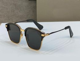 Square Pilot Sunglasses Matte Black GoldDark Grey Lens Sport Sun Glasses for Men Sonnenbrille UV Eyewear with Box8258827