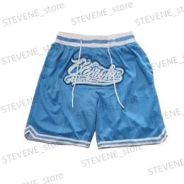Men's Shorts Basketball Shorts Carolina Four pocket zipper Sewing Embroidery High-Quality Outdoor Sport Shorts Beach Pants Blue New 2023 T240325