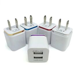 Podwójna ładowarka ścienna portów USB do Samsung Galaxy Note 8 10 S8 S10 HTC Android Telefon 2.1a+1A Home Travel Power Adapter