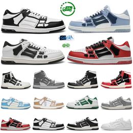 Skel Top Low High Men Women Casual Shoes Designer Skeleton Flat Sneaker Lace White Black Blue Green Pink Red Skelet Bones Mens Trainers Platform Sports Sneakers 35-45