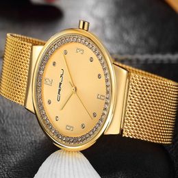 CRRJU Relogio Feminino Clock Women Watch Stainless Steel Watches Ladies Fashion Casual Watch Quartz Wristwatch2350