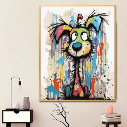 Number Painting by Numbers For Adult abstract dog Dropshipping Canvas Oil Paint by Number Home Decor