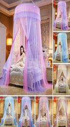 Round Lace High Density Princess Bed Nets Curtain Dome Princess Queen Canopy Mosquito Nets 9269445